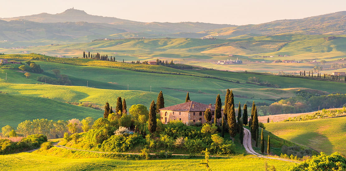 A view over the countryside in Tuscany, Italy